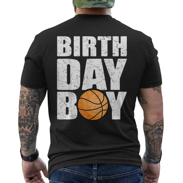 Birthday Boy Basketball Theme Party Future Basketball Player Men's T-shirt Back Print