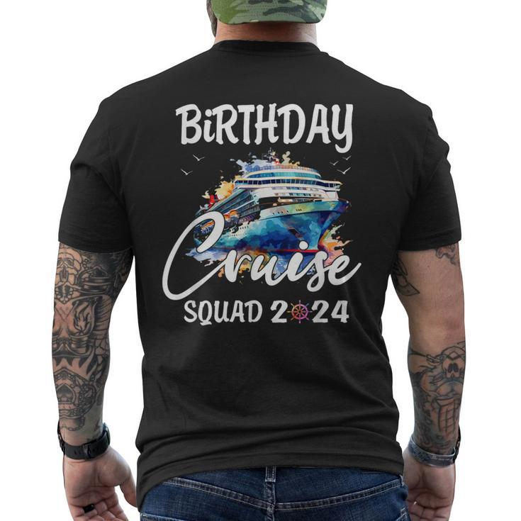 Birthday Cruise Squad 2024 Group Matching Bday Cruise Party Men's T-shirt Back Print