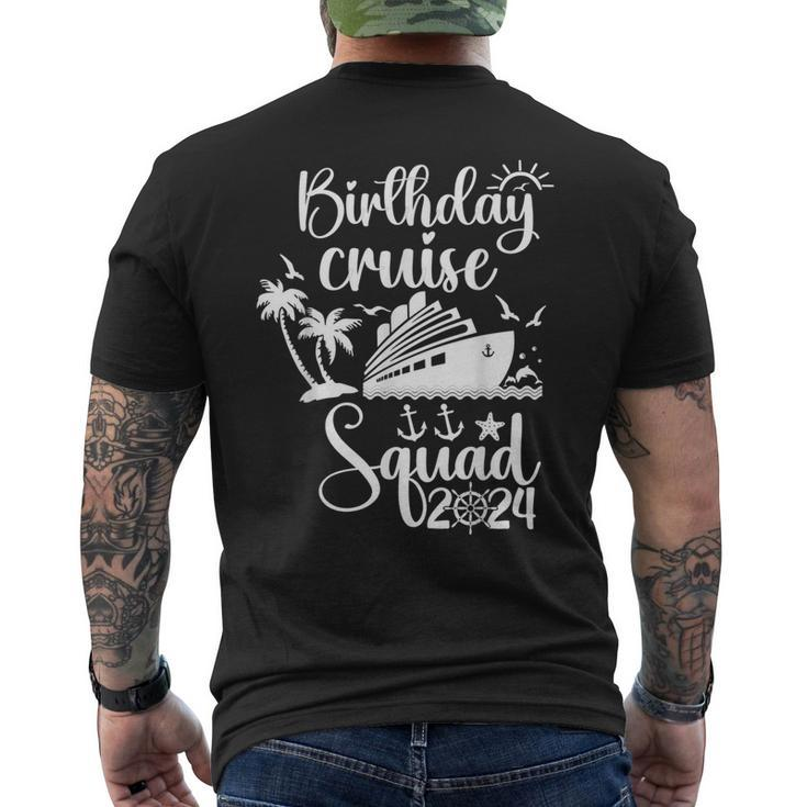 Birthday Cruise Squad 2024 Trip Holiday Family Matching Men's T-shirt Back Print