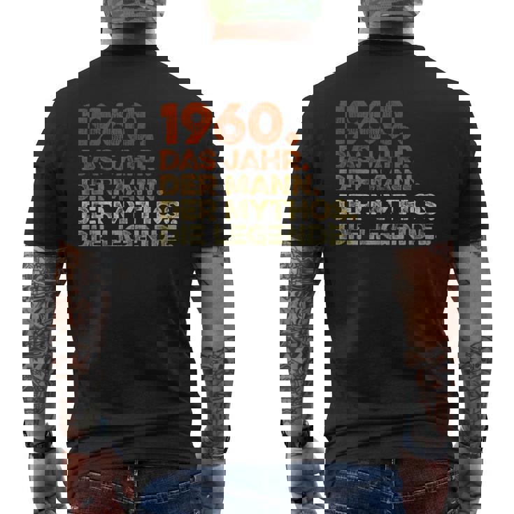 Birthday Vintage 1960 Man Myth Legend T-Shirt mit Rückendruck