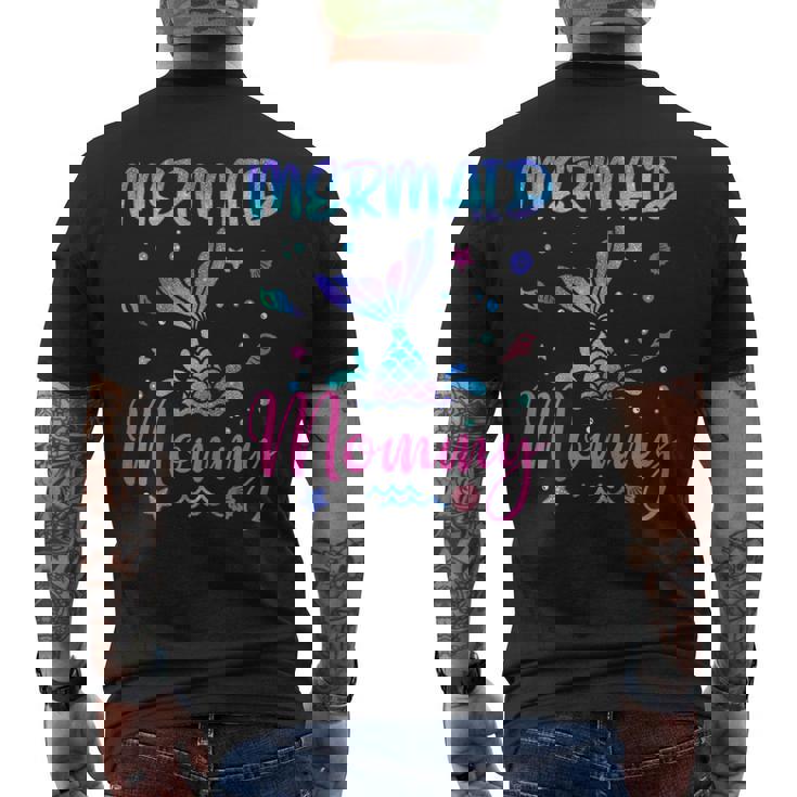 Birthday Mermaid Mommy Matching Family Bday Party Squad Men's T-shirt Back Print