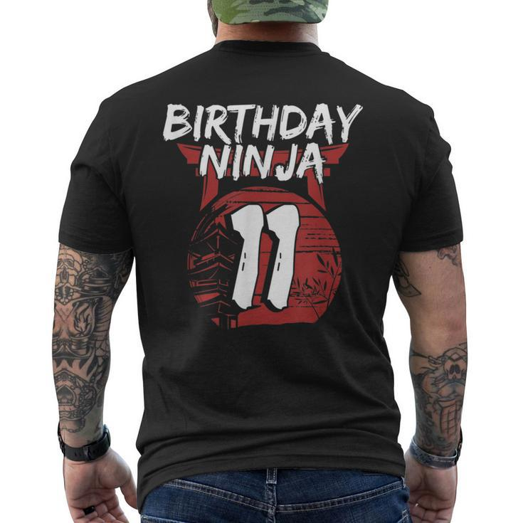 Birthday Ninja Eleven 11 Year Old Graphic Japanese Spy Men's T-shirt Back Print