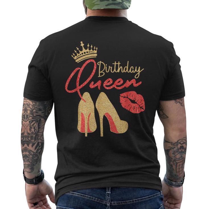 Birthday Queen Happy Birthday Quote Girls Women Men's T-shirt Back Print