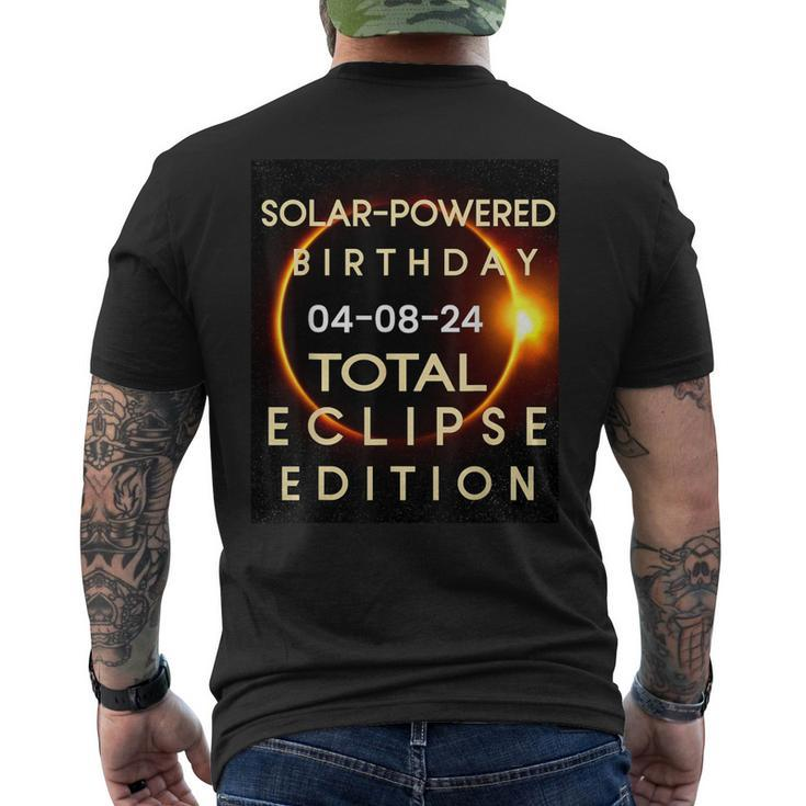 Birthday Solar Eclipse 2024 April Birthday Men's T-shirt Back Print