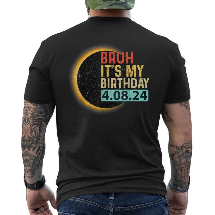 Birthday Total Solar Eclipse Party April 8 2024 Totality Men's T-shirt Back Print