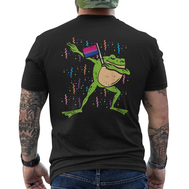Bisexual Flag Frog Dab Lgbt Bi Pride Stuff Animal Men's T-shirt Back Print