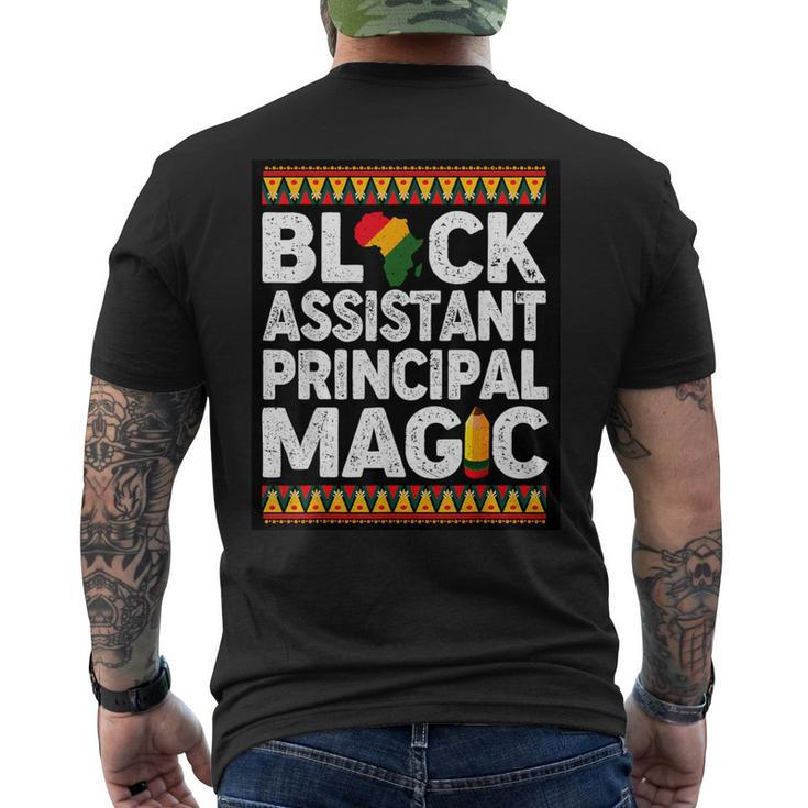 Black Assistant Principal Magic Melanin Black History Month Men's T-shirt Back Print