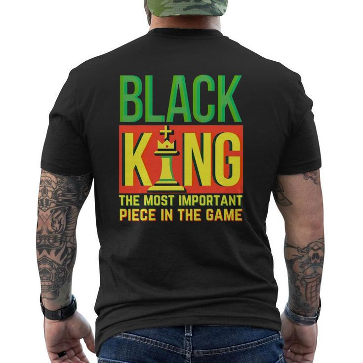 Black Dad Father's Day Juneteenth Black King Most Important Mens Back Print T-shirt