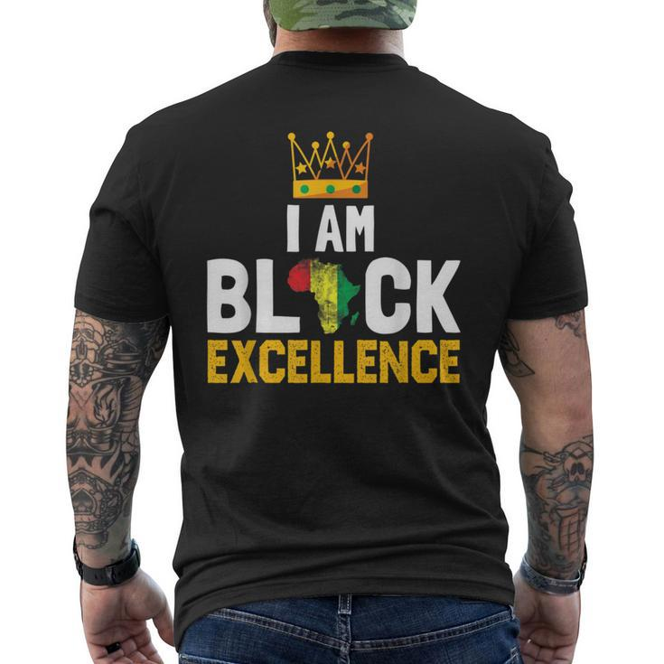 I Am Black Excellence Black History Month Pride & Women Men's T-shirt Back Print