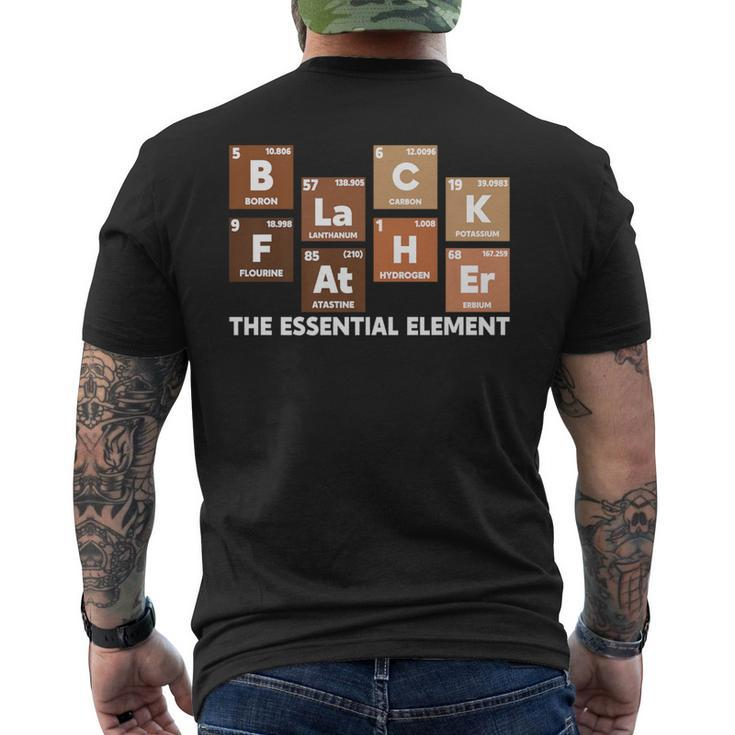 Black Father The Essential Element Fathers Day Black History Men's T-shirt Back Print