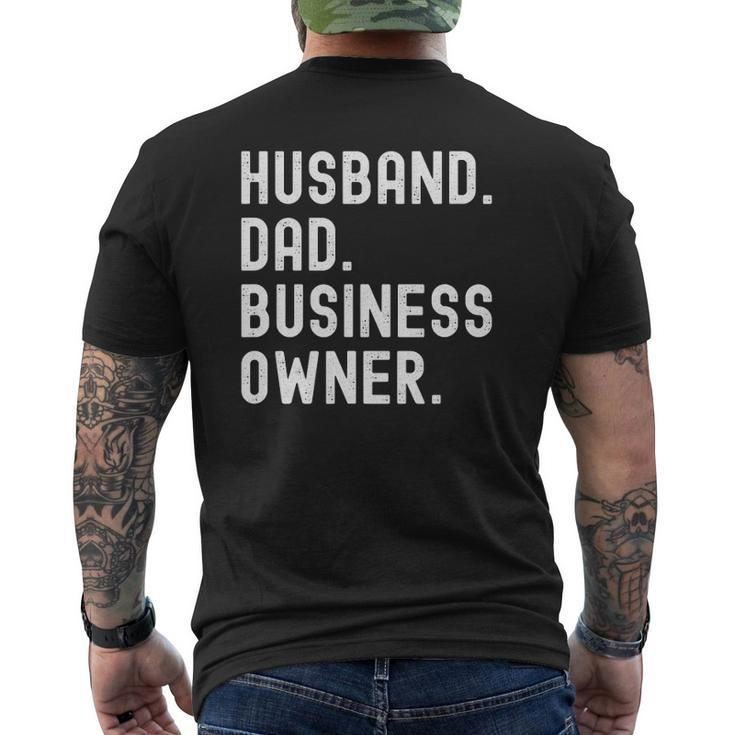 Black Husband Dad Business Owner Ceo Entrepreneur Men Mens Back Print T-shirt