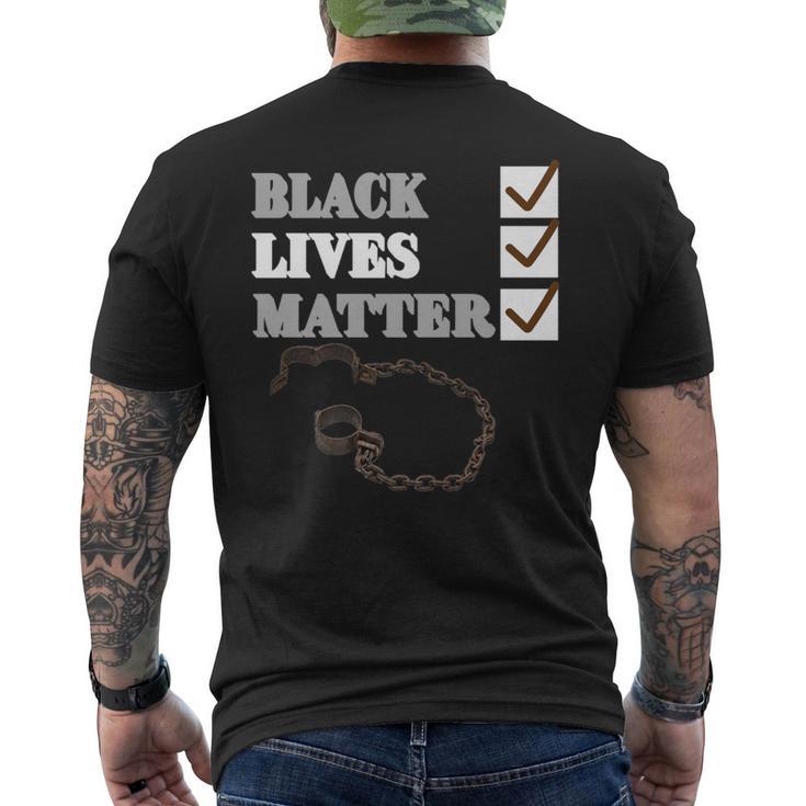 Black Lives Matter The Chain Is Broken Men's T-shirt Back Print