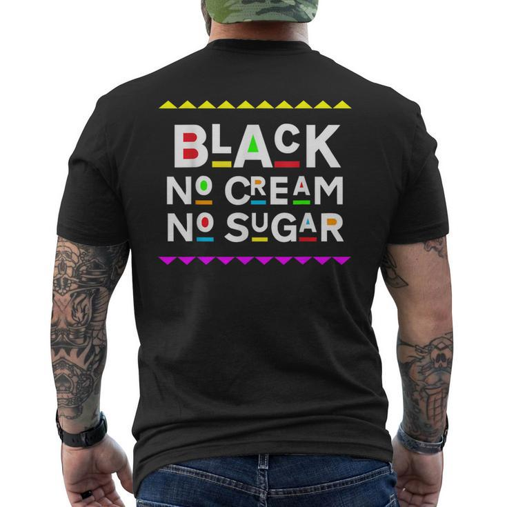 Black No Cream No Sugar Retro 90S Style Men's T-shirt Back Print