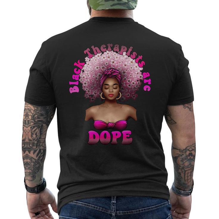 Black Therapists Dope Mental Health Awareness Worker Men's T-shirt Back Print