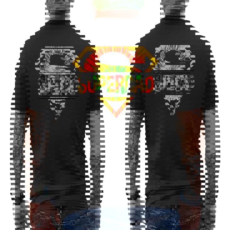 Black Super Dad Family Junenth Freedom 1865 Fathers Day Men's T-shirt Back Print