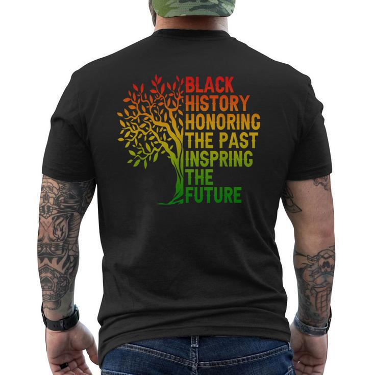 Black History Honoring The Past African Pride Black History Men's T-shirt Back Print