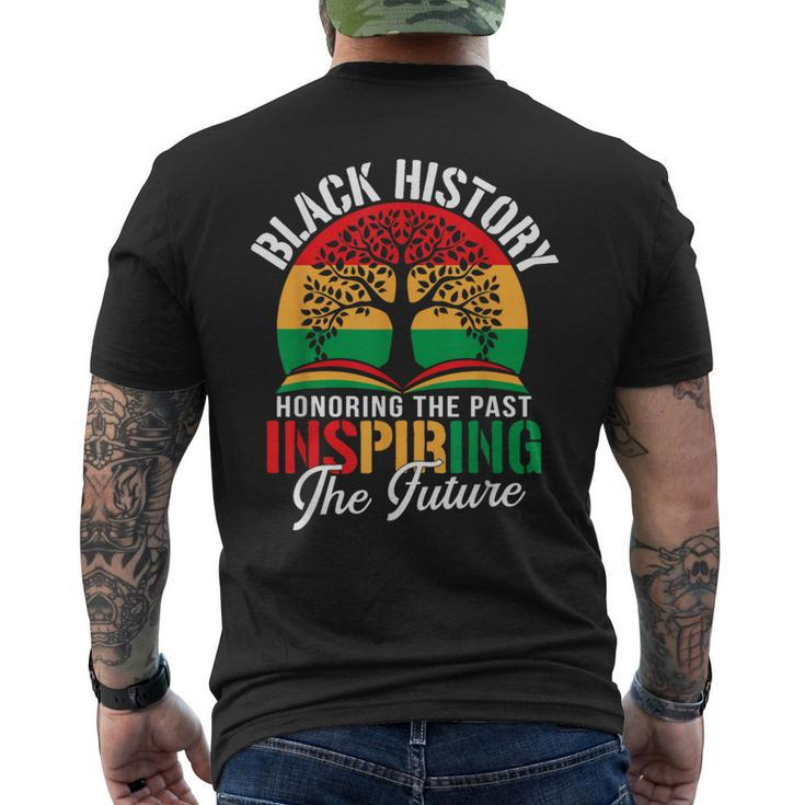 Black History Honoring The Past Inspiring The Future Teacher Men's T-shirt Back Print