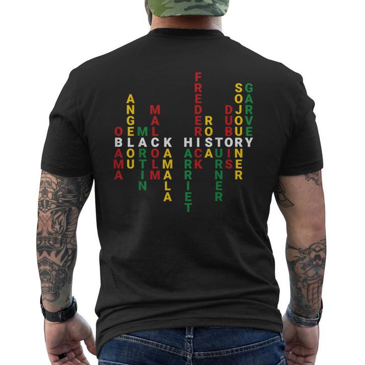 Black History Inspiring Black Leaders Men's T-shirt Back Print