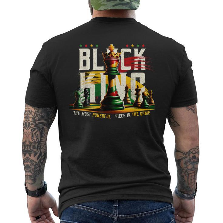 Black History Black King The Most Powerful Piece In The Game Men's T-shirt Back Print