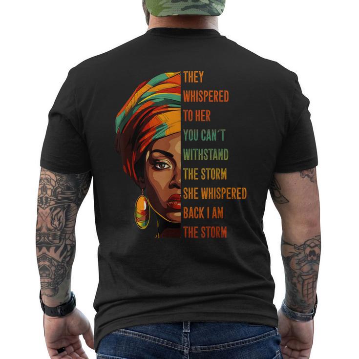 Black History Month Heritage Culture African American Men's T-shirt Back Print