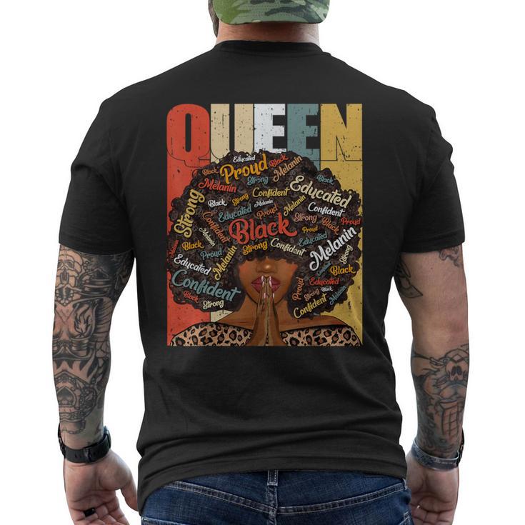 Black History Month Junenth For Black Queen Men's T-shirt Back Print