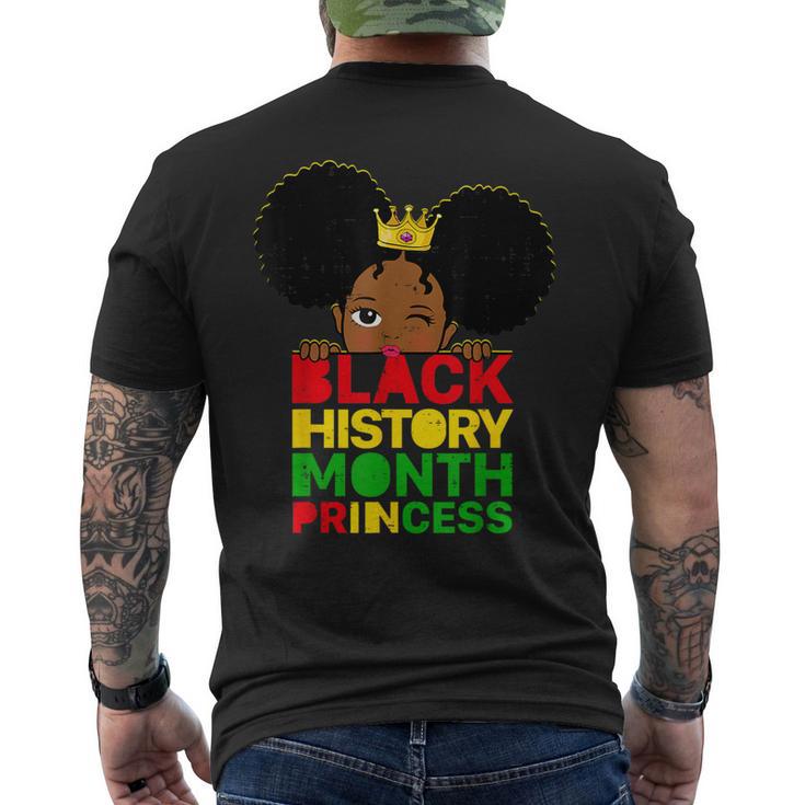 Black History Month Princess African Melanin Girls Toddler Men's T-shirt Back Print