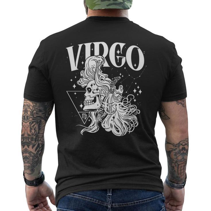 Blackcraft Zodiacsign Virgo Skull Nature Witch Constellation Men's T-shirt Back Print