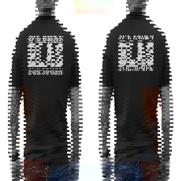 Blas Nombre Gracioso Diciendo Blas Camiseta Hombre Estampado Espalda