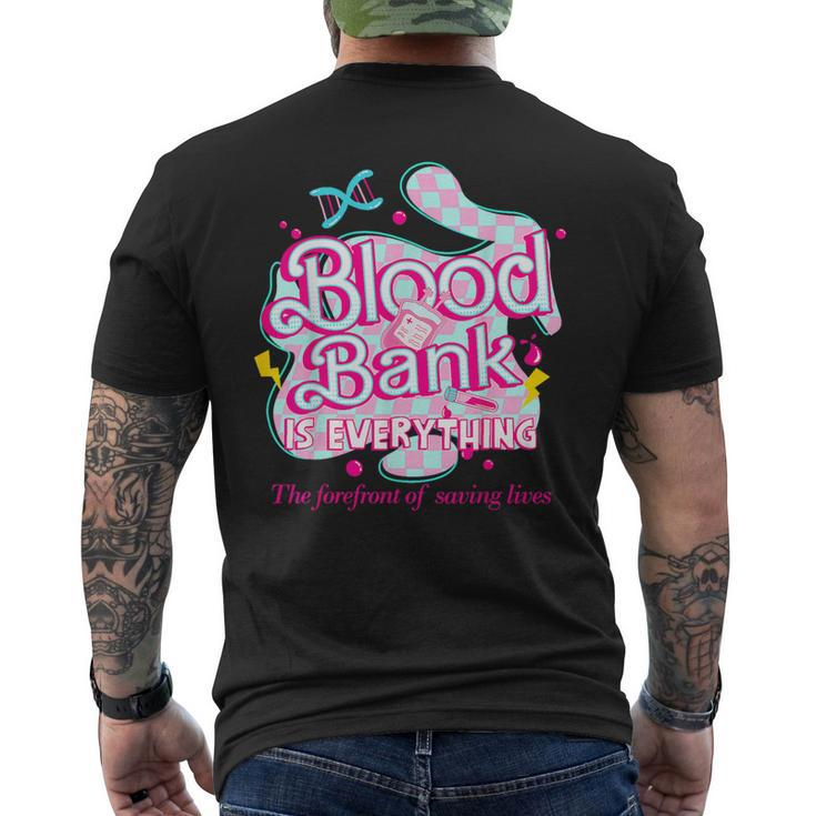 Blood Bank Is Everything Pink Retro Lab Week 2024 Med Tech Men's T-shirt Back Print