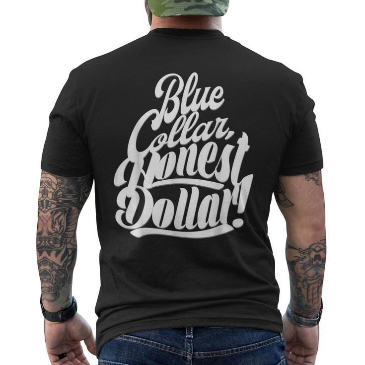 Blue Collar Skilled Labor Day American Worker Vintage Men's T-shirt Back Print