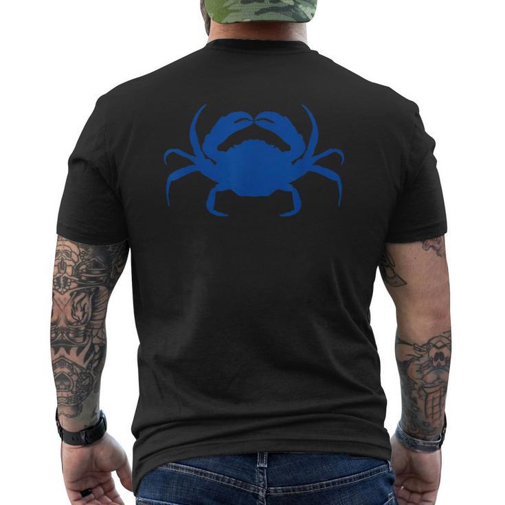 Blue Silhouette Crab T Crab Men's T-shirt Back Print