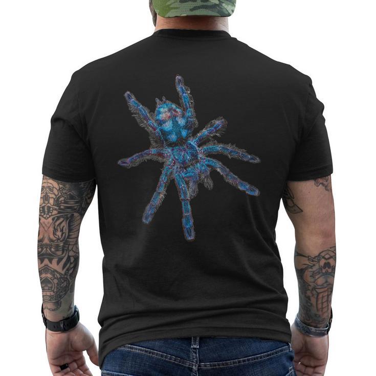 Blue Tarantula Spider Caribenaertical S T-Shirt mit Rückendruck