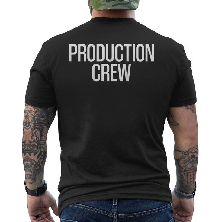 Bold Production Crew Text Print On Back Film Crew Men's T-shirt Back Print