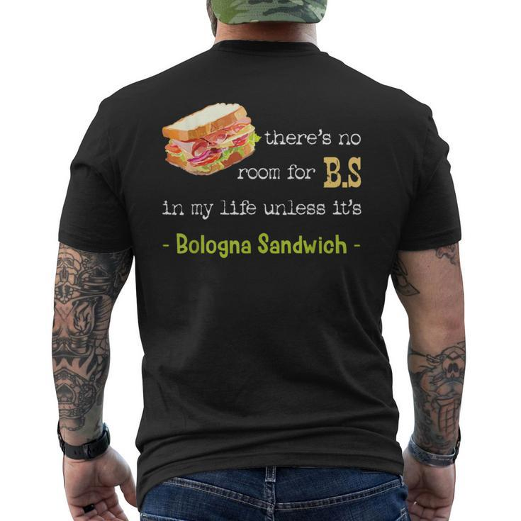 Bologna Sandwich Baloney Sausage Fried Jumbo Day Lovers Men's T-shirt Back Print