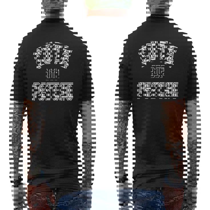 Bonita Amiga Con Texto En Alemán Cute But Psycho Para Niña Camiseta Hombre Estampado Espalda