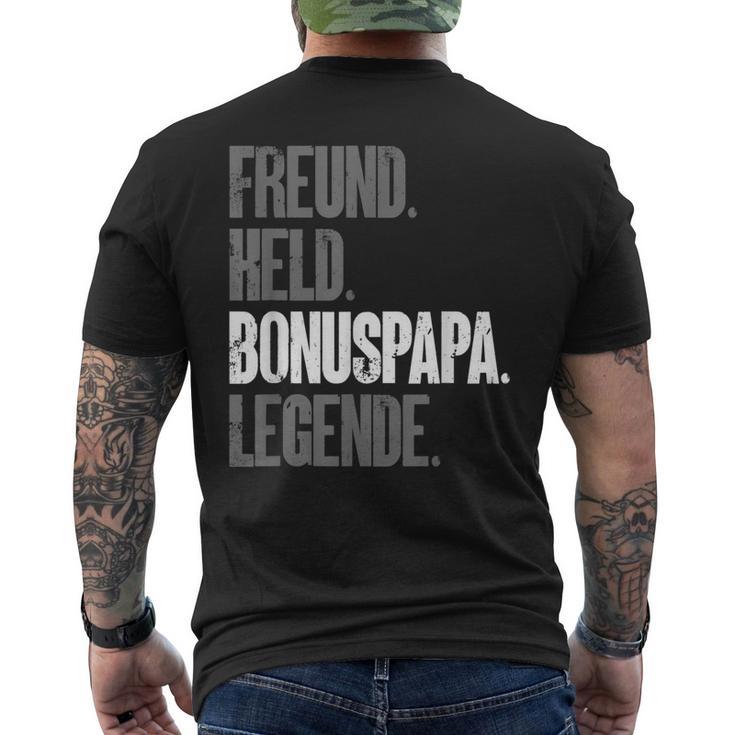 Bonuspapa Bester Stiefpapa Stiefvater Bonus Papa T-Shirt mit Rückendruck