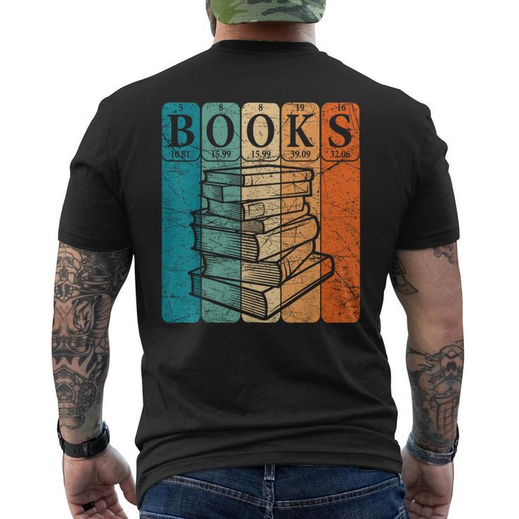 Book Reader Periodic Table Elements Nerd Bookworm Vintage Men's T-shirt Back Print