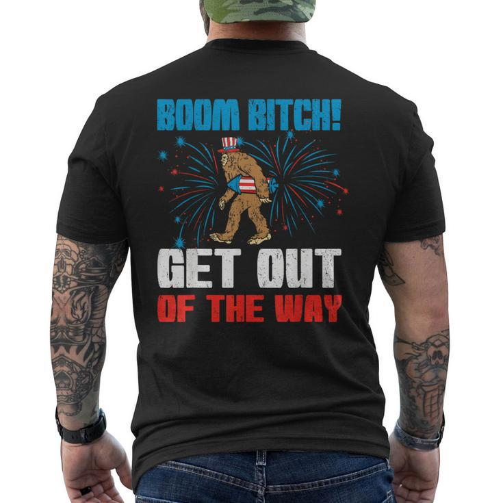 Boom Bitch Get Out The Way Retro 4Th Of July Patriotic Men's T-shirt Back Print