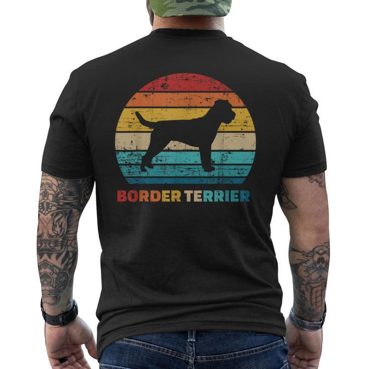 Border Terrier Vintage Retro Men's T-shirt Back Print
