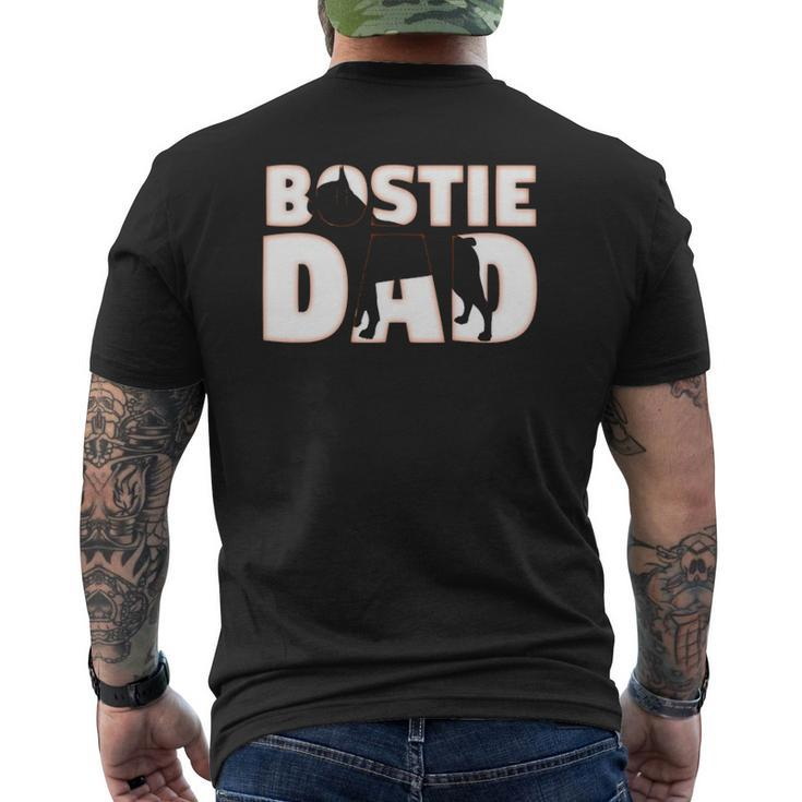 Bostie Dad Boston Terrier Father Dog Dad Mens Back Print T-shirt