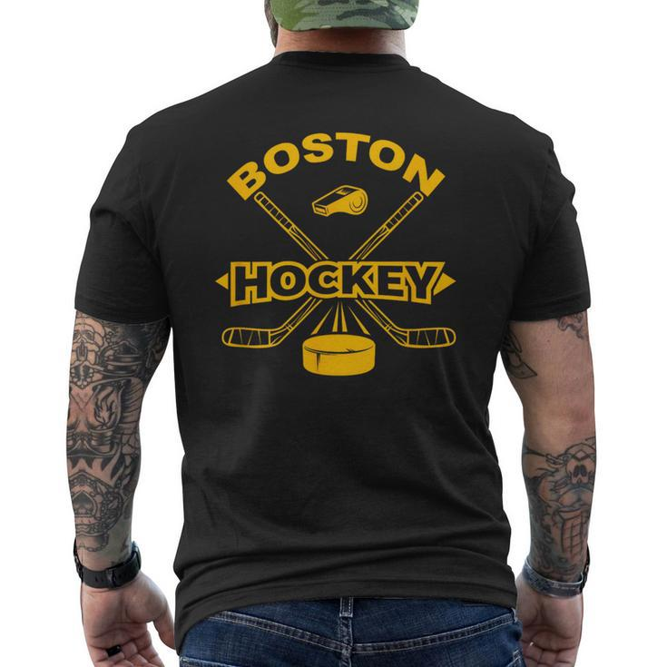 Boston Hockey Vintage Men's T-shirt Back Print