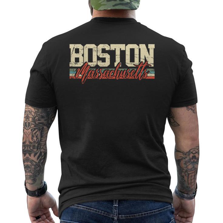 Boston Massachusetts Vintage Men's T-shirt Back Print