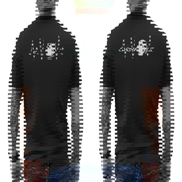 Bowling Heartbeat Bowling Men's T-shirt Back Print