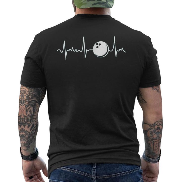 Bowling Heartbeat Bowling Men's T-shirt Back Print