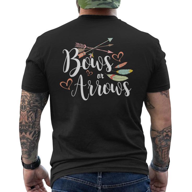 Bows Or Arrows Gender Reveal Party Men's T-shirt Back Print