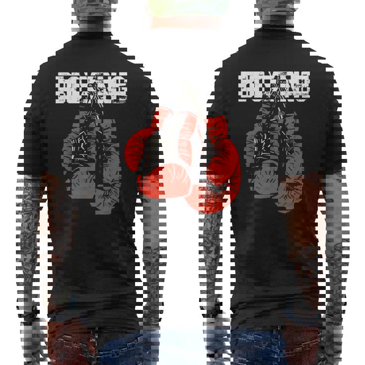 Boxeo Diseño Guantes De Boxeo Artista Marcial Camiseta Hombre Estampado Espalda