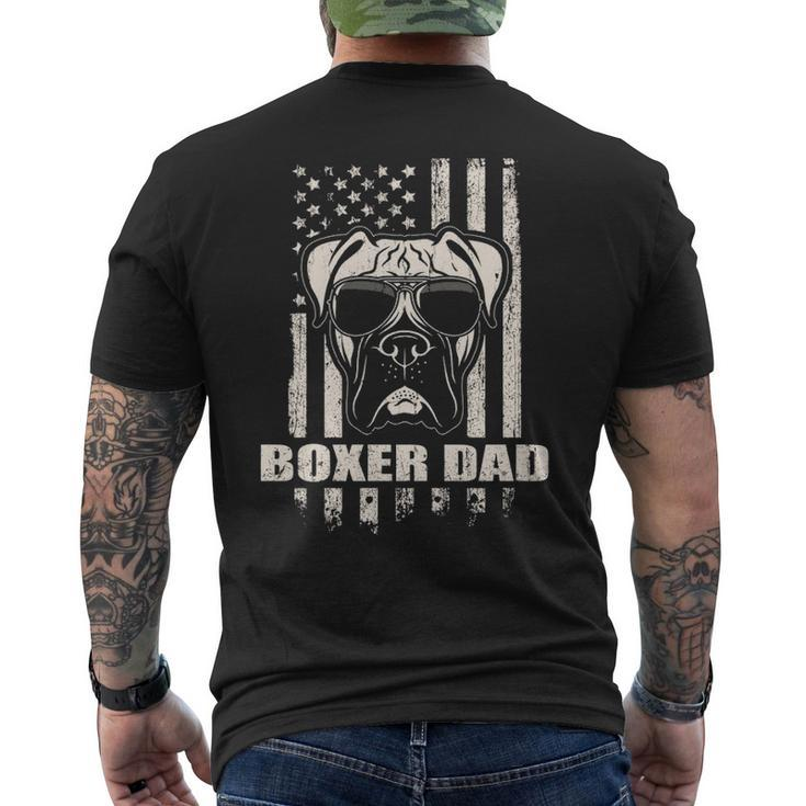 Boxer Dad Cool Vintage Retro Proud American Men's T-shirt Back Print