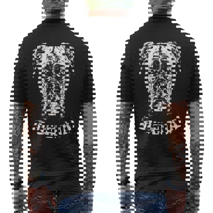 Boxer Dog Dad Dad For Boxer Dog T-Shirt mit Rückendruck