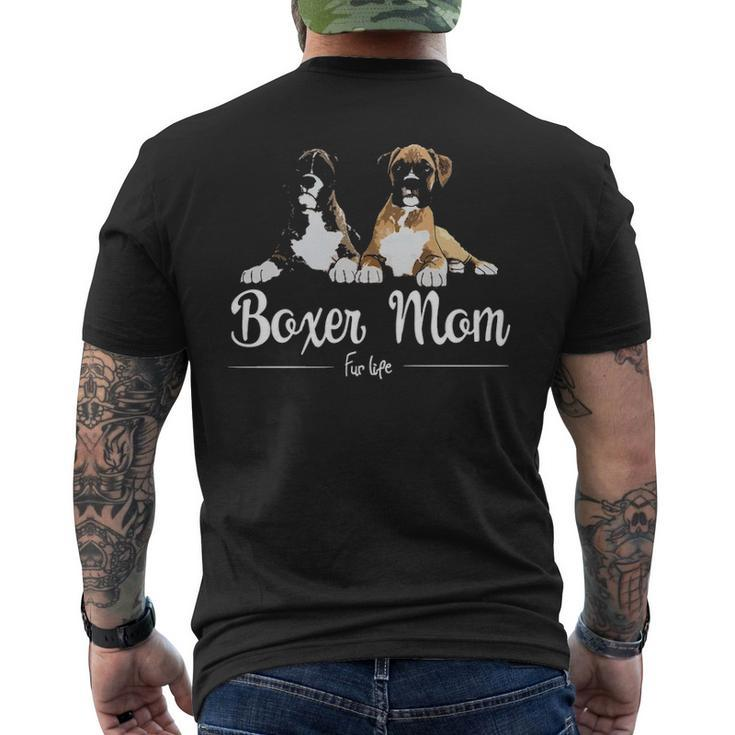 Boxer Mom  Fur Life Men's T-shirt Back Print