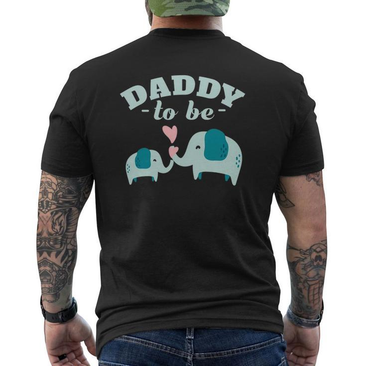 Boy Elephant Baby Shower Daddy To Be Mens Back Print T-shirt